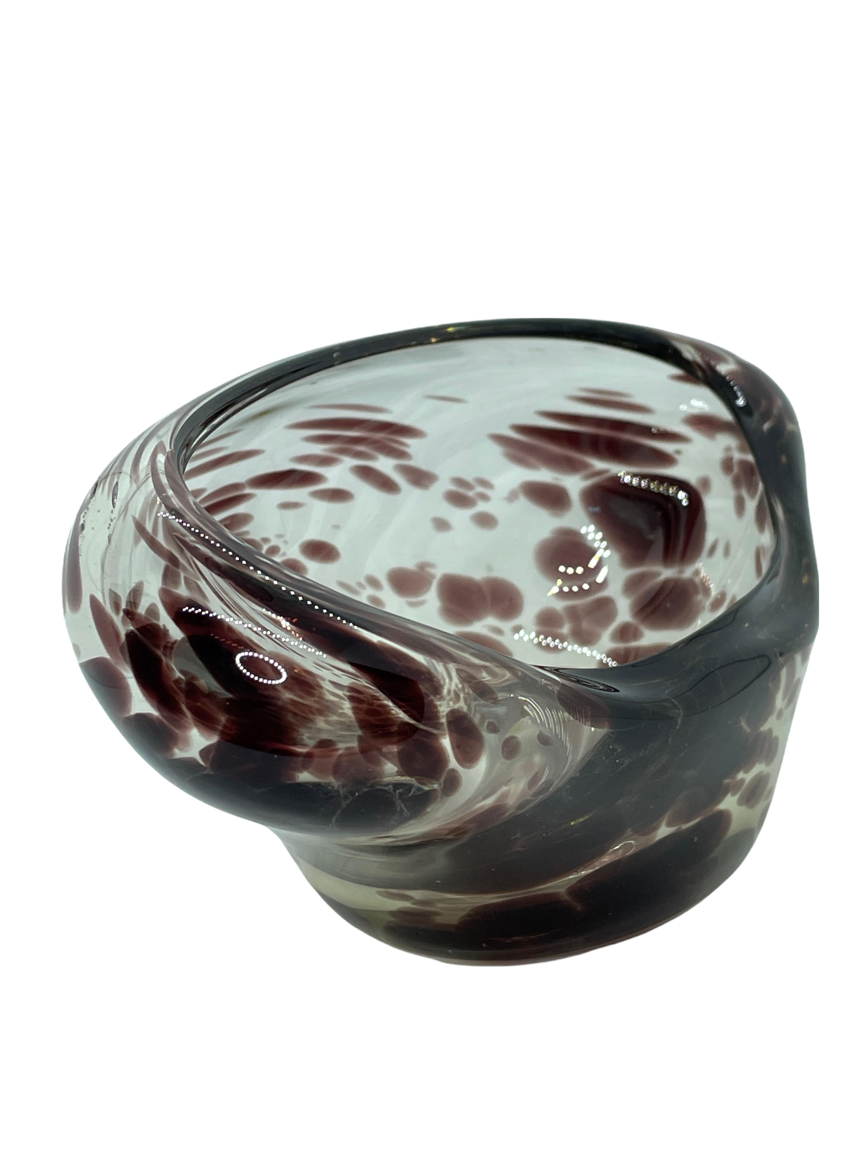 Beautiful Art Glass Sommerso Bowl Catchall Vintage, Murano, Italy, 1980s 1