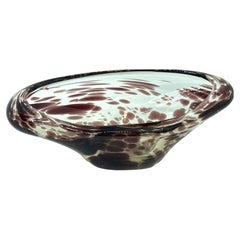Beautiful Art Glass Sommerso Bowl Catchall Vintage, Murano, Italy, 1980s