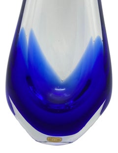 Schöne Kunstglasvase von Beranek Skrdlovice:: Tschechoslowakei:: 1960er Jahre