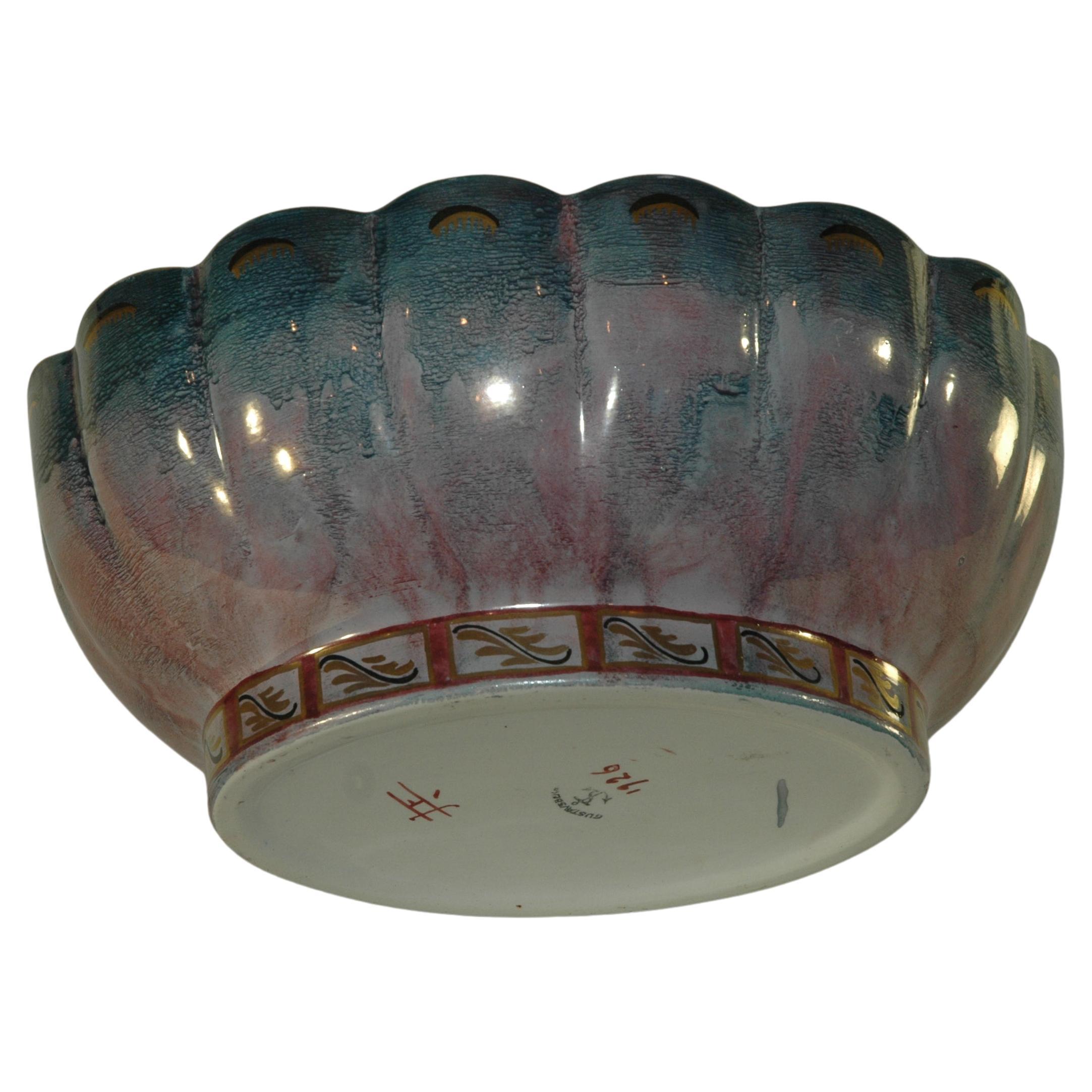 Beautiful Art Nouveau bowl by the famous designer Josef Ekberg at Gustavsberg For Sale