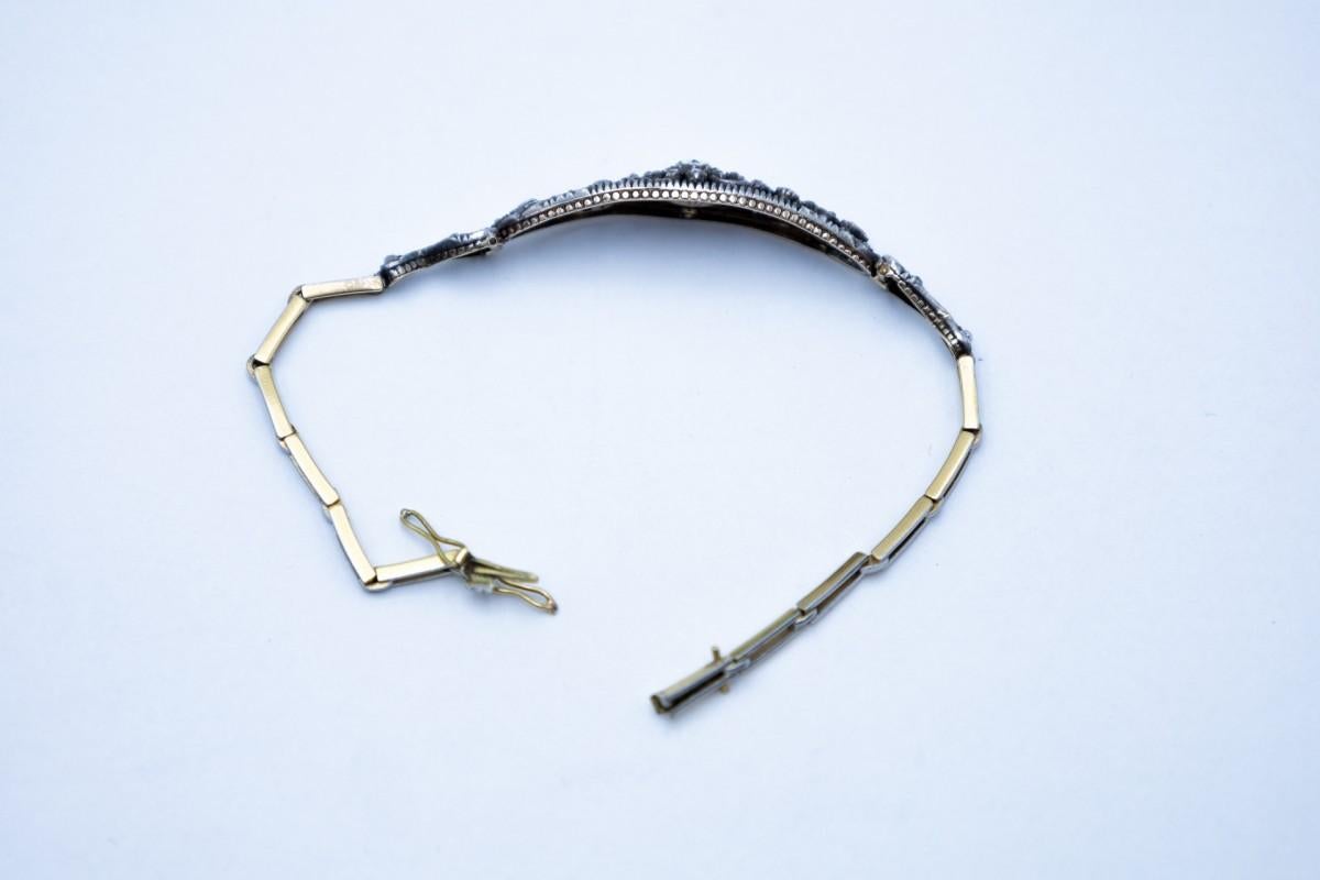 Beautiful Art Nouveau bracelet with diamonds, Scandinavia, early 20th century. For Sale 5