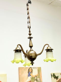 Beautiful Art Nouveau Chandelier Antique Austria Vienna, 1910s