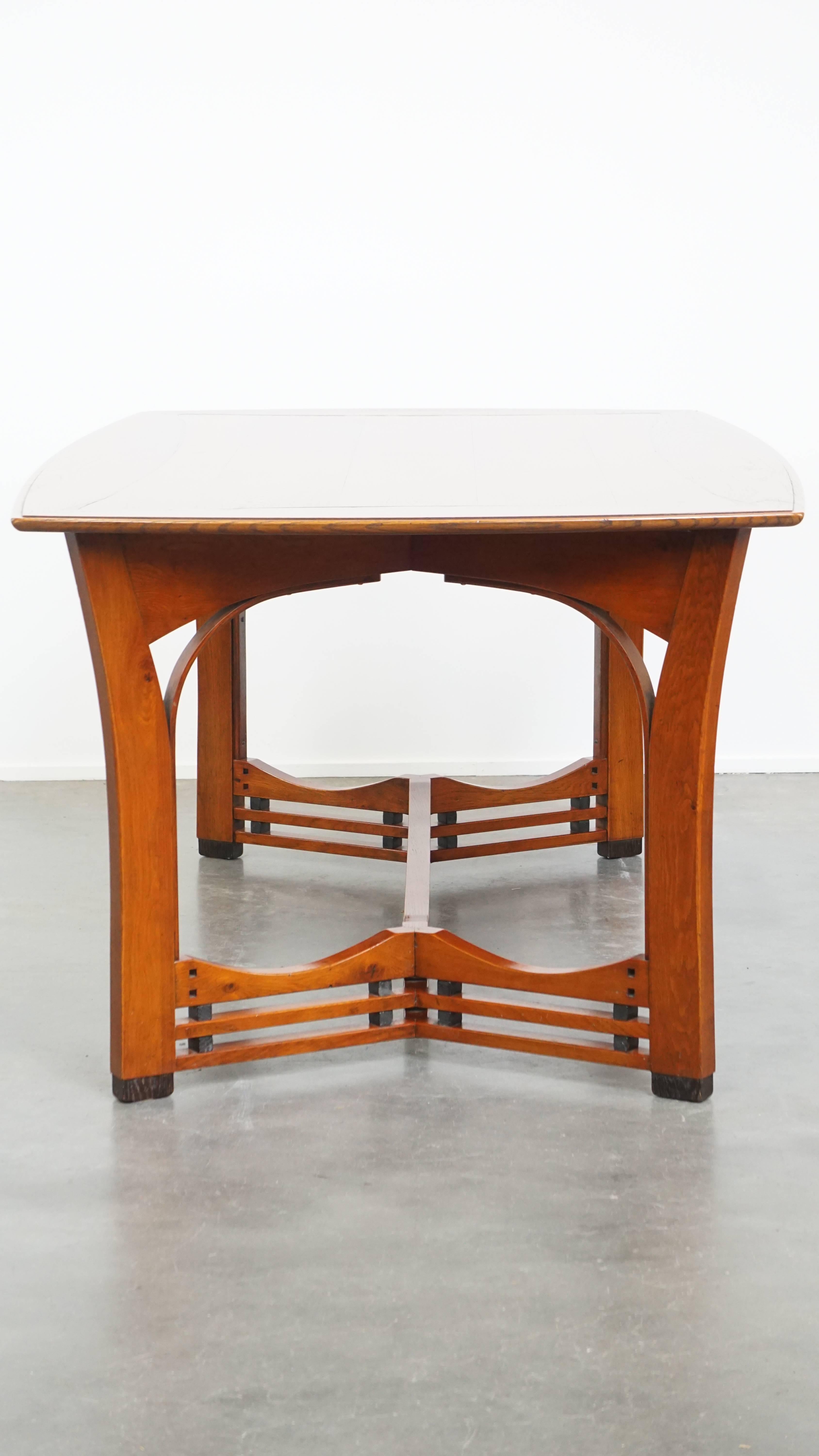 Art nouveau Magnifique table à manger Art Nouveau Jugendstil Design de Schuitema en vente
