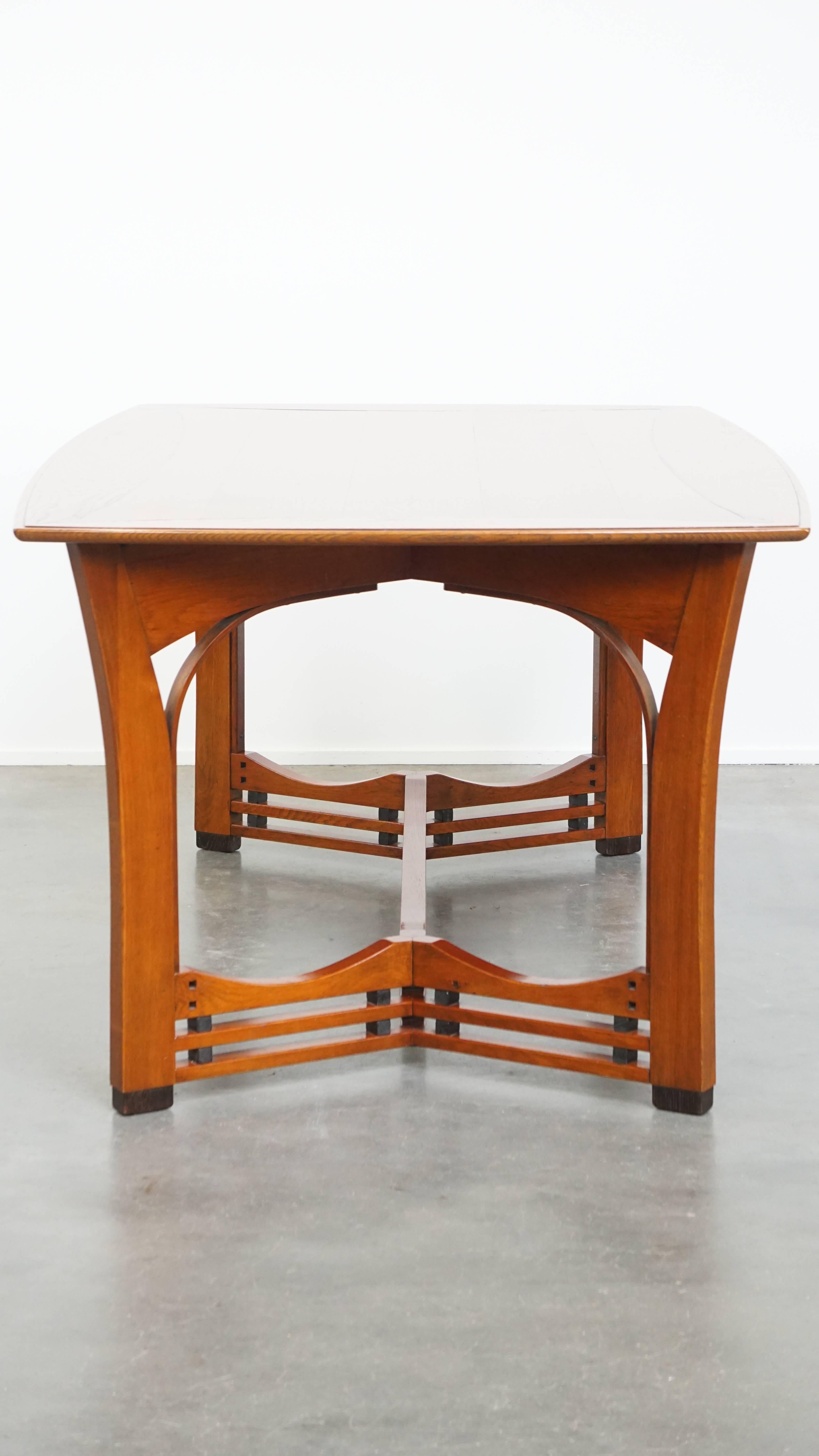 Magnifique table à manger Art Nouveau Jugendstil Design de Schuitema Bon état - En vente à Harderwijk, NL