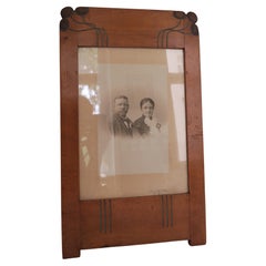 Beautiful Art Nouveau Picture Frame with Silver Gelatin Print