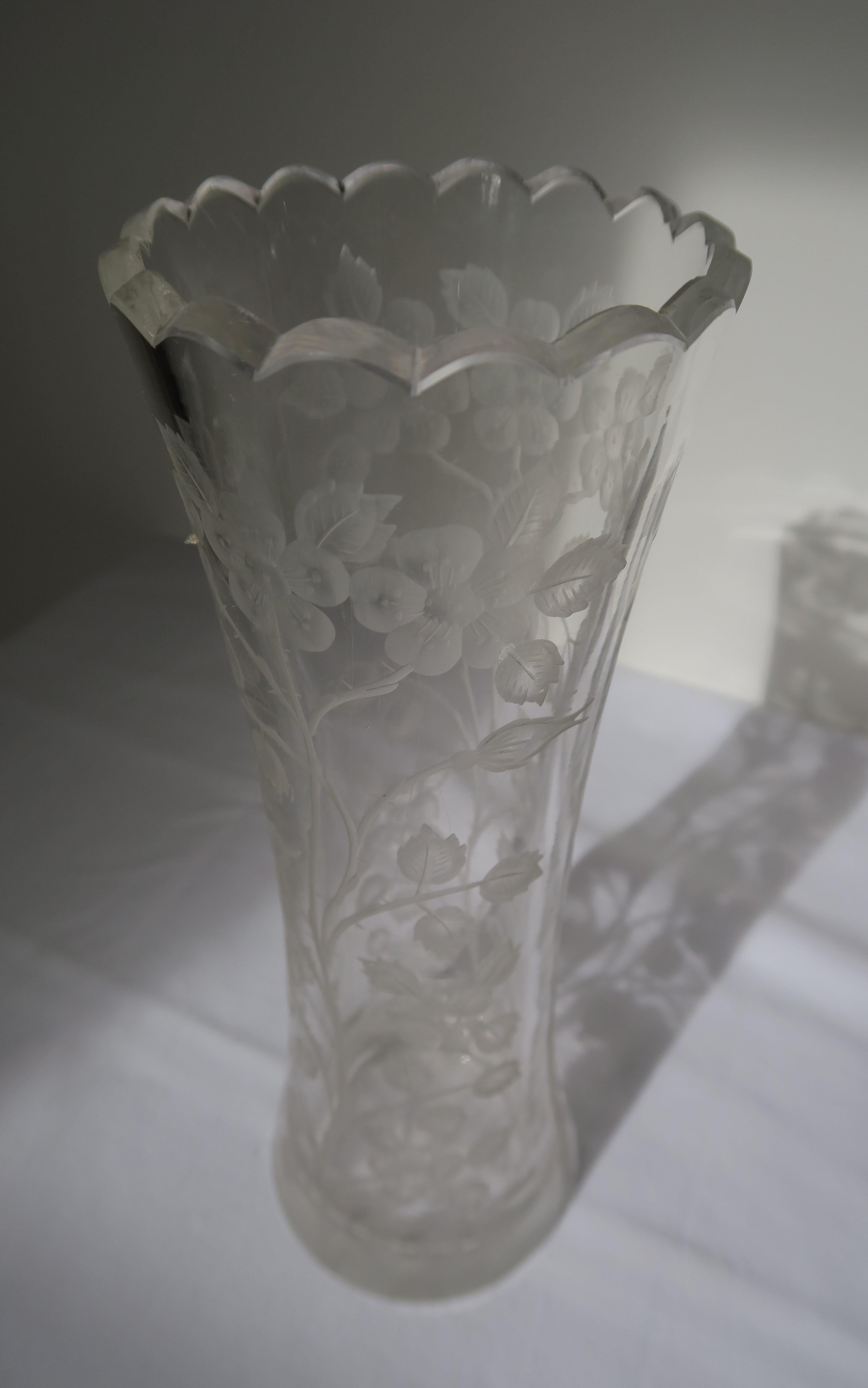 Austrian Beautiful Art Nouveau Vase by Ludwig Moser For Sale
