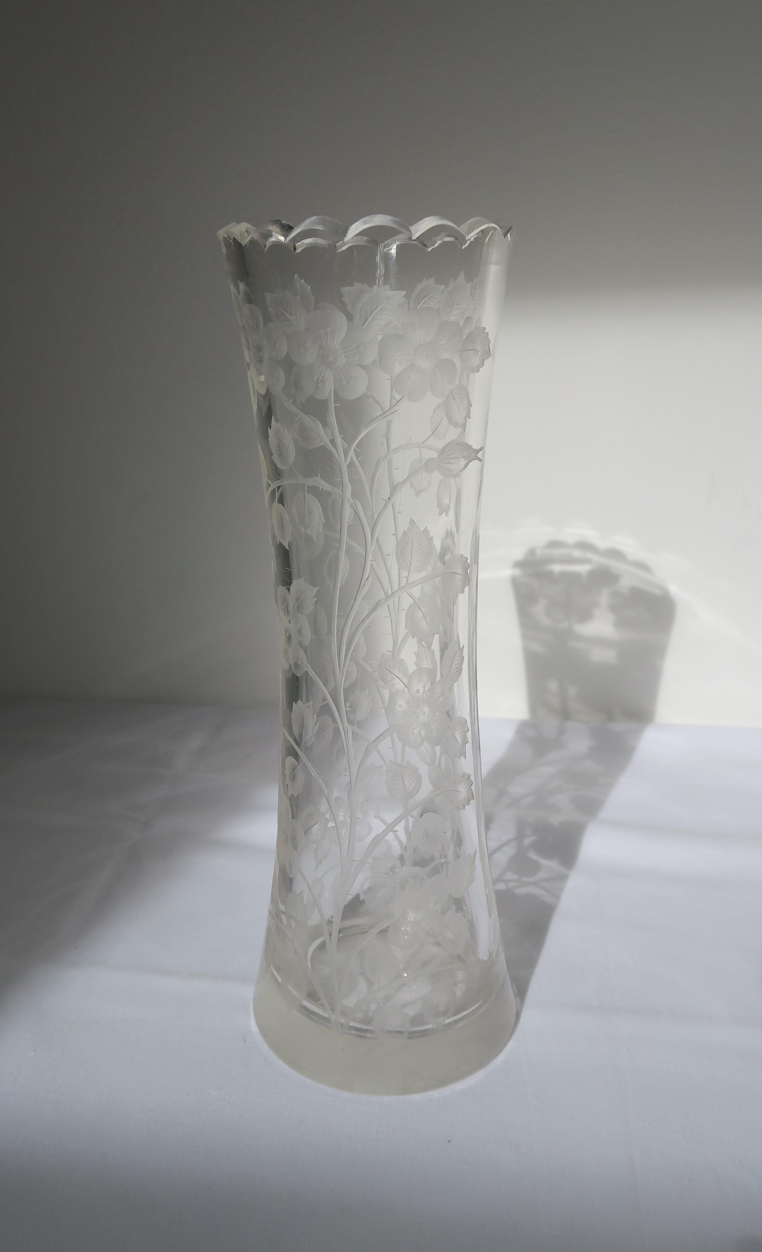 Early 20th Century Beautiful Art Nouveau Vase by Ludwig Moser For Sale