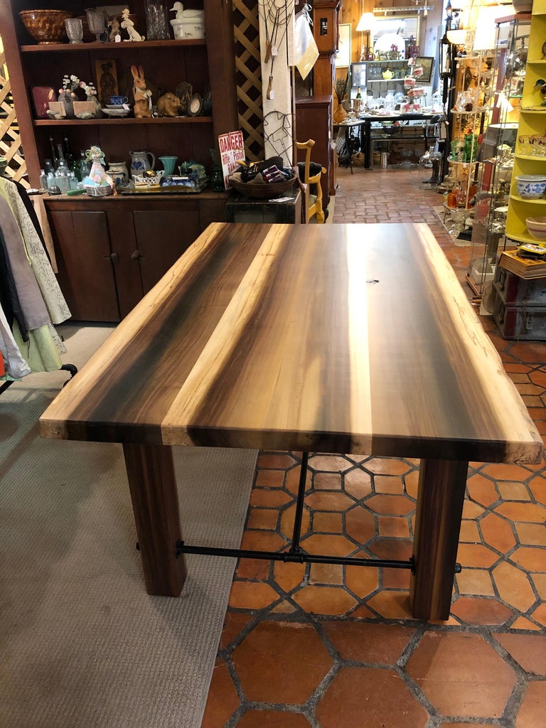 Beautiful Artisan Made Amish Poplar Farm Table For Sale at 1stDibs