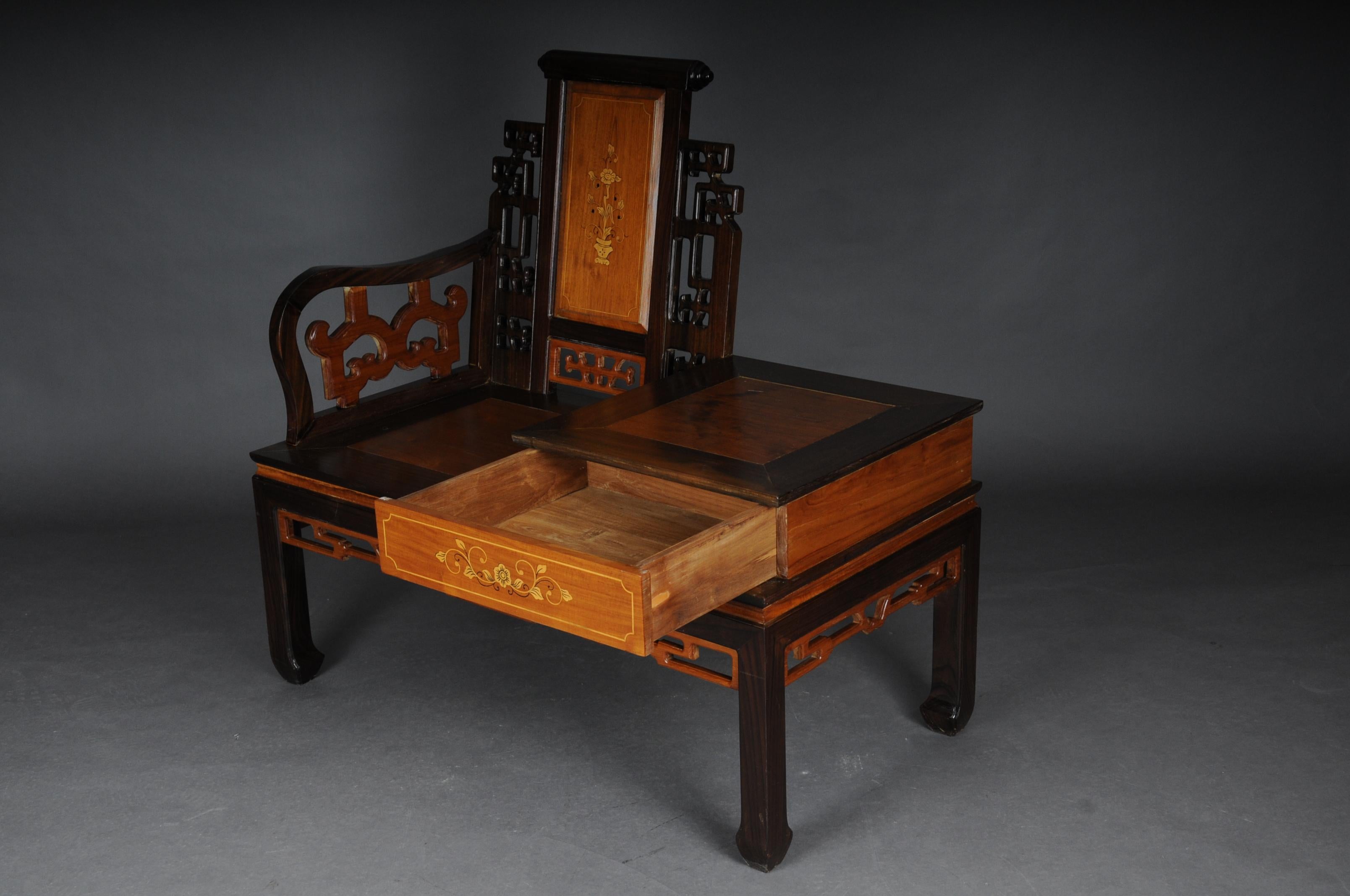 Wood Beautiful Asian Bench / Telephone Bench, China, 20th Century For Sale