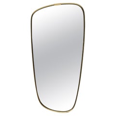 Beautiful Asymetric Midcentury Italian Mirror, 1950s Beautiful Asymetric Midcentury Italian Mirror, 1950s
