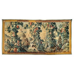 Antique Beautiful Aubusson Tapestry, 18th Century - Signed