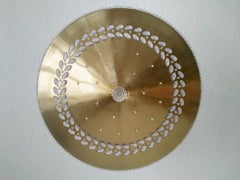 Beautiful Austrian Vintage Regency Solid Brass Ceiling Light Chandelier, 1950s