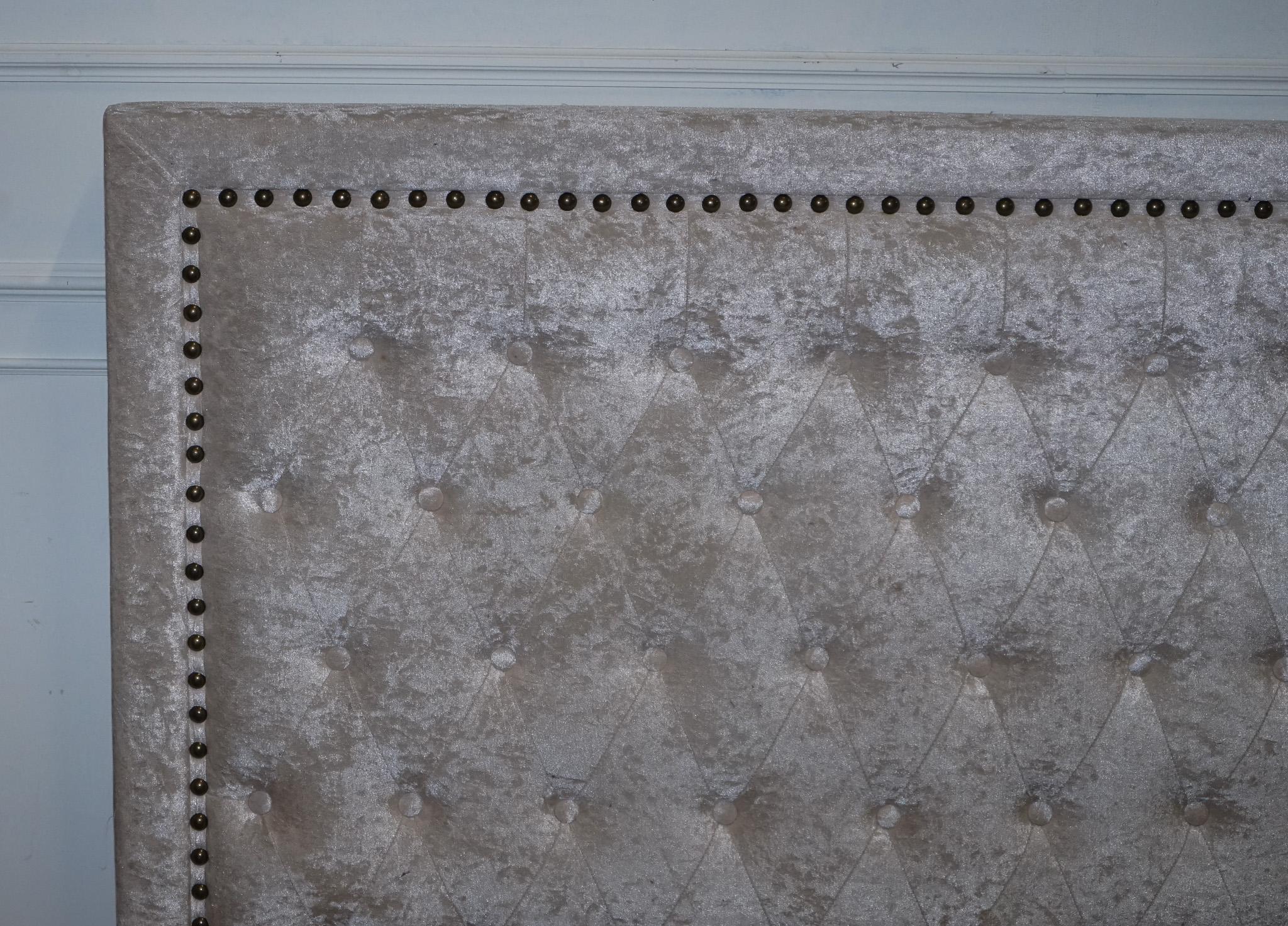 BEAUTiFUL BABY PINK VELVET DOUBLE BED Bed FRAME en vente 10