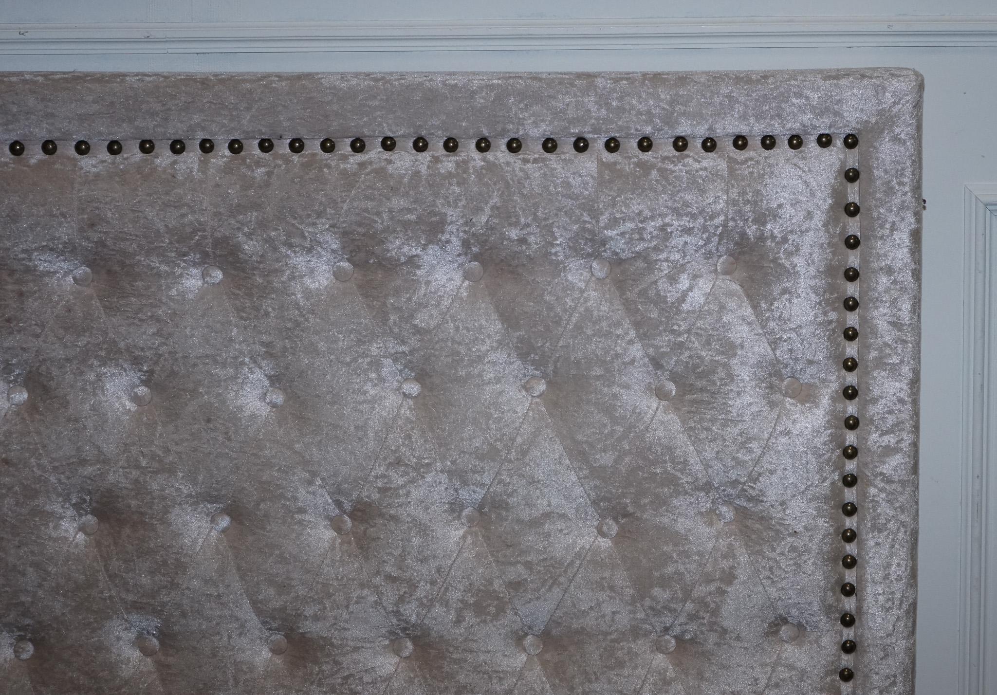 BEAUTiFUL BABY PINK VELVET DOUBLE BED Bed FRAME en vente 11