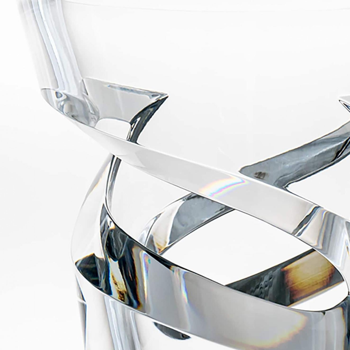 Bellissimo vaso di cristallo trasparente Baccarat, Francia In condizioni buone in vendita a Rijssen, NL