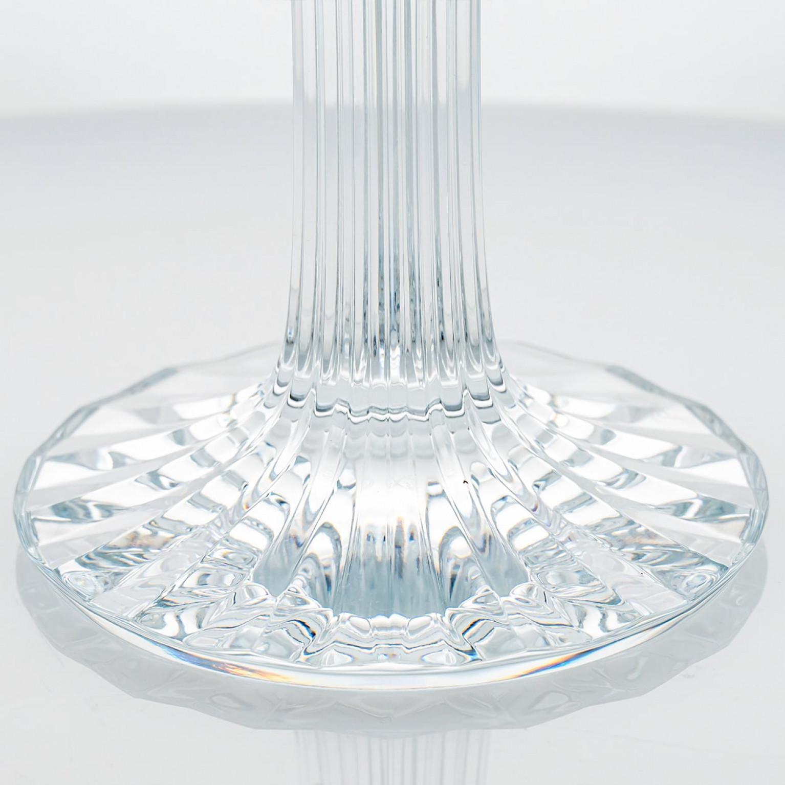 Hand-Crafted Beautiful Baccarat Clear Ruby Red Crystal Candle Holder for 2 Candles, France For Sale