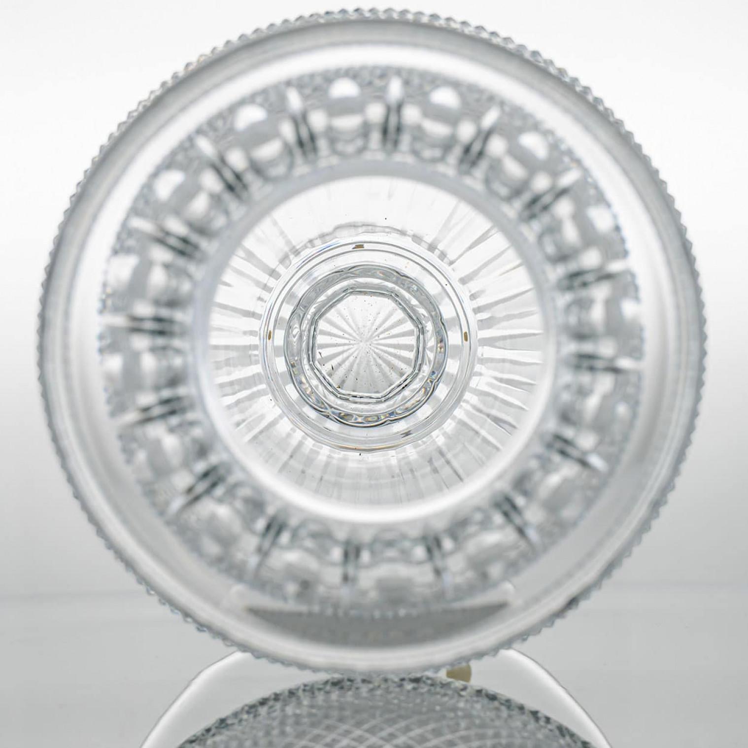 Francese Bellissimo vaso di cristallo trasparente Baccarat Diamond Balustre , Francia in vendita