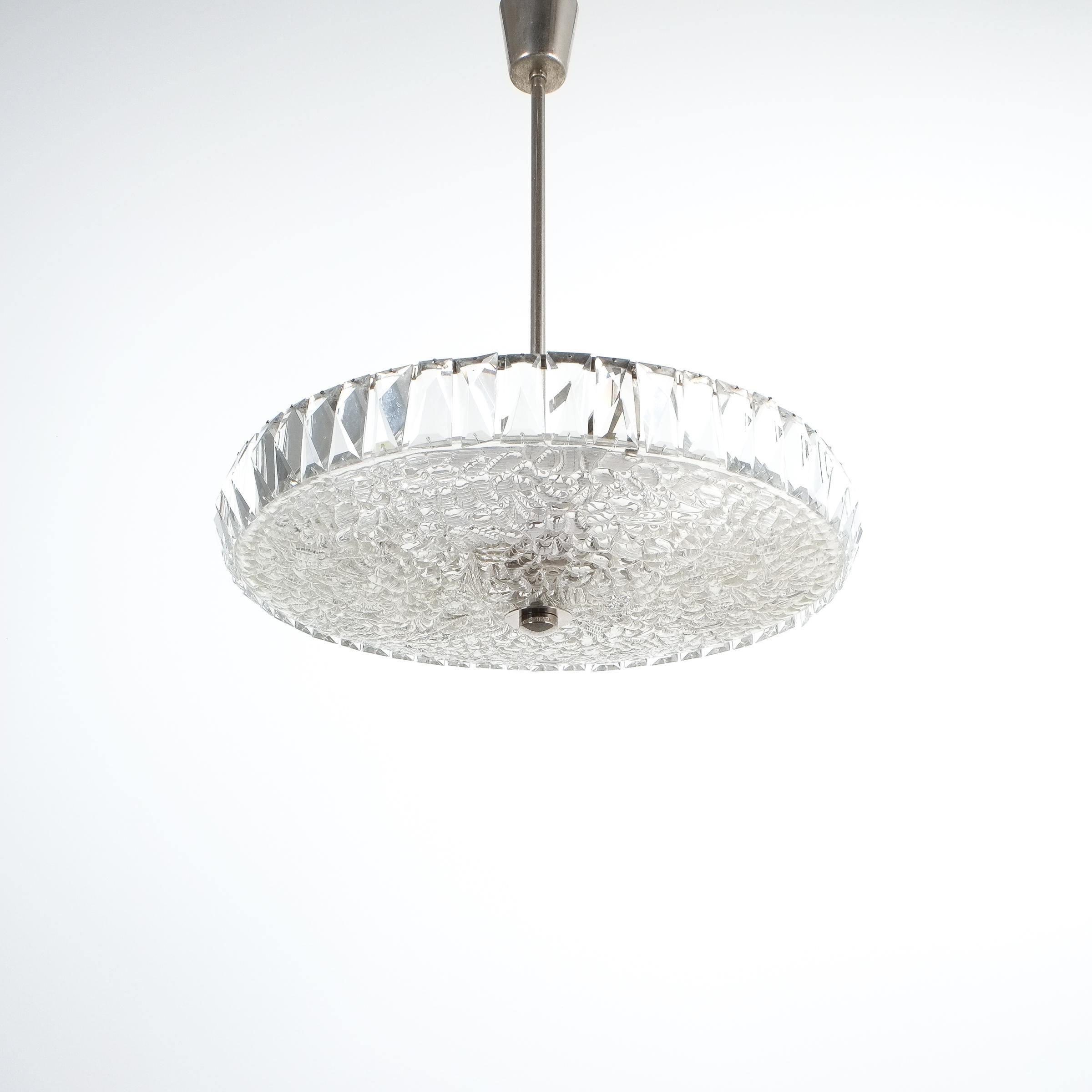Bakalowits Dome Crystal Glass Chandelier, Austria, circa 1955 For Sale 2