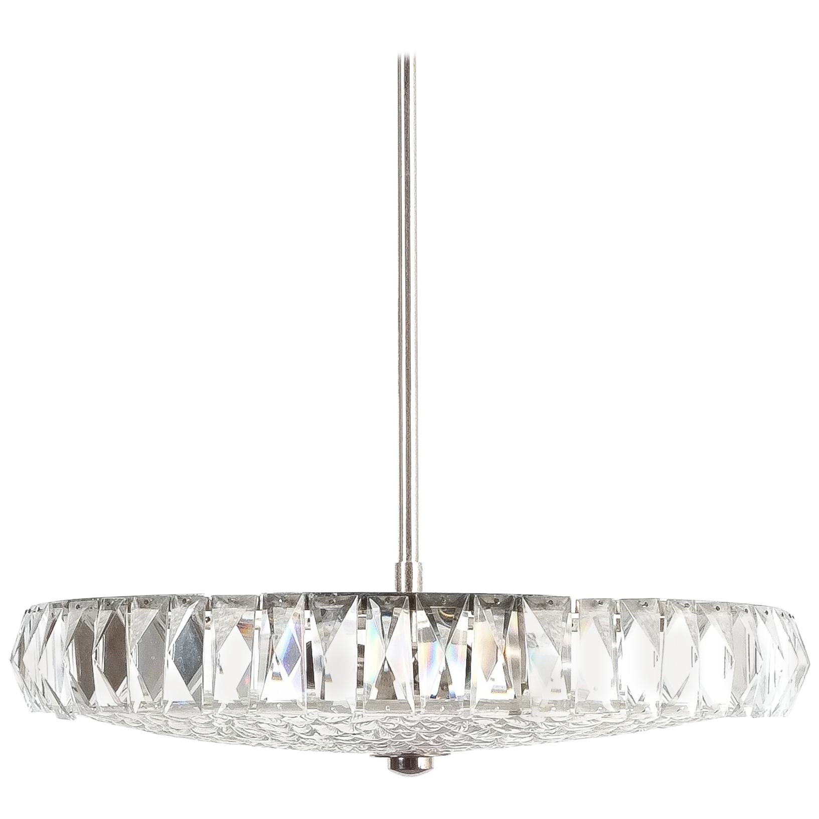 Bakalowits Dome Crystal Glass Chandelier, Austria, circa 1955 For Sale