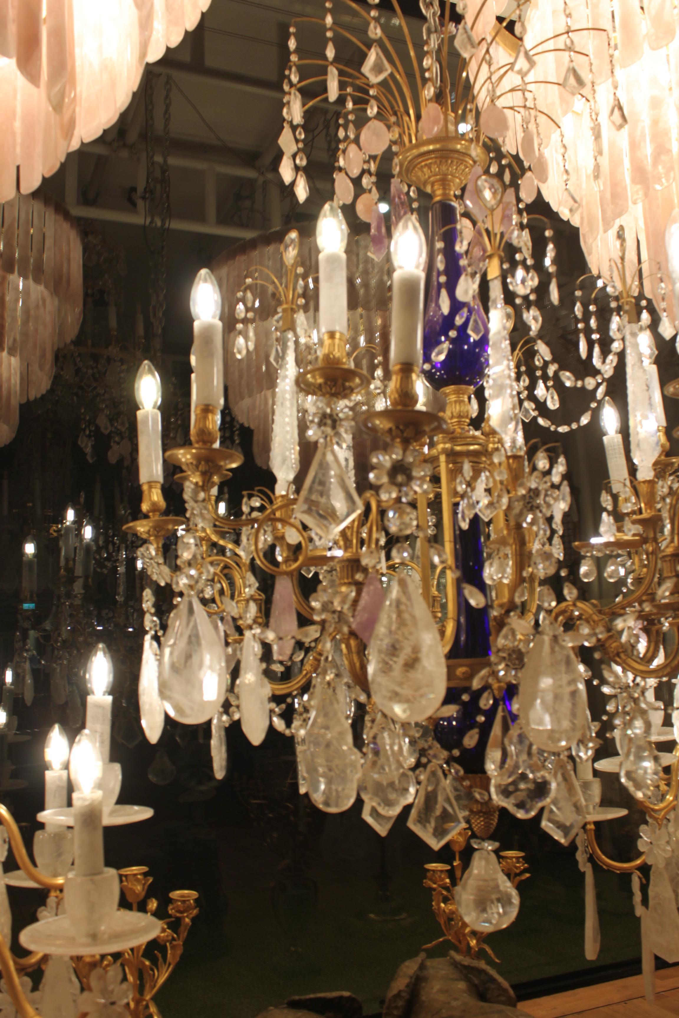 Beautiful Baltic rock crystal chandelier In Excellent Condition For Sale In London, GB