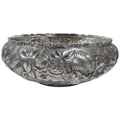 Beautiful Baltimore Repousse Sterling Silver Bowl by Jacobi & Jenkins