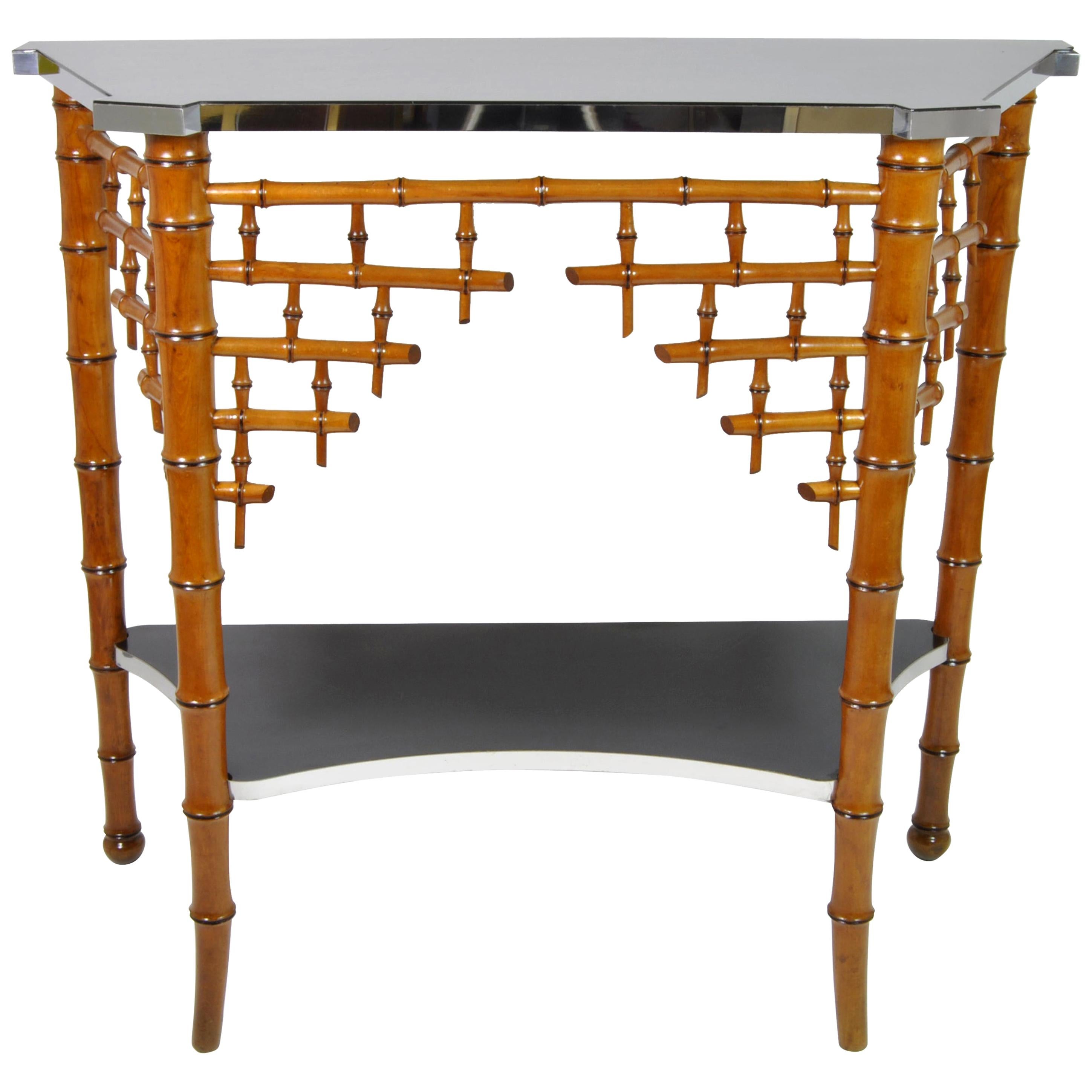 Beautiful Bamboo Console, Design Sandro Petti for Metalarte, Italy, 1973  For Sale at 1stDibs