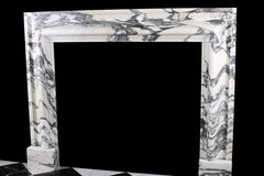 Beautiful Baroque Bolection Fireplace in Italian Arabescato Marble Nr. 2