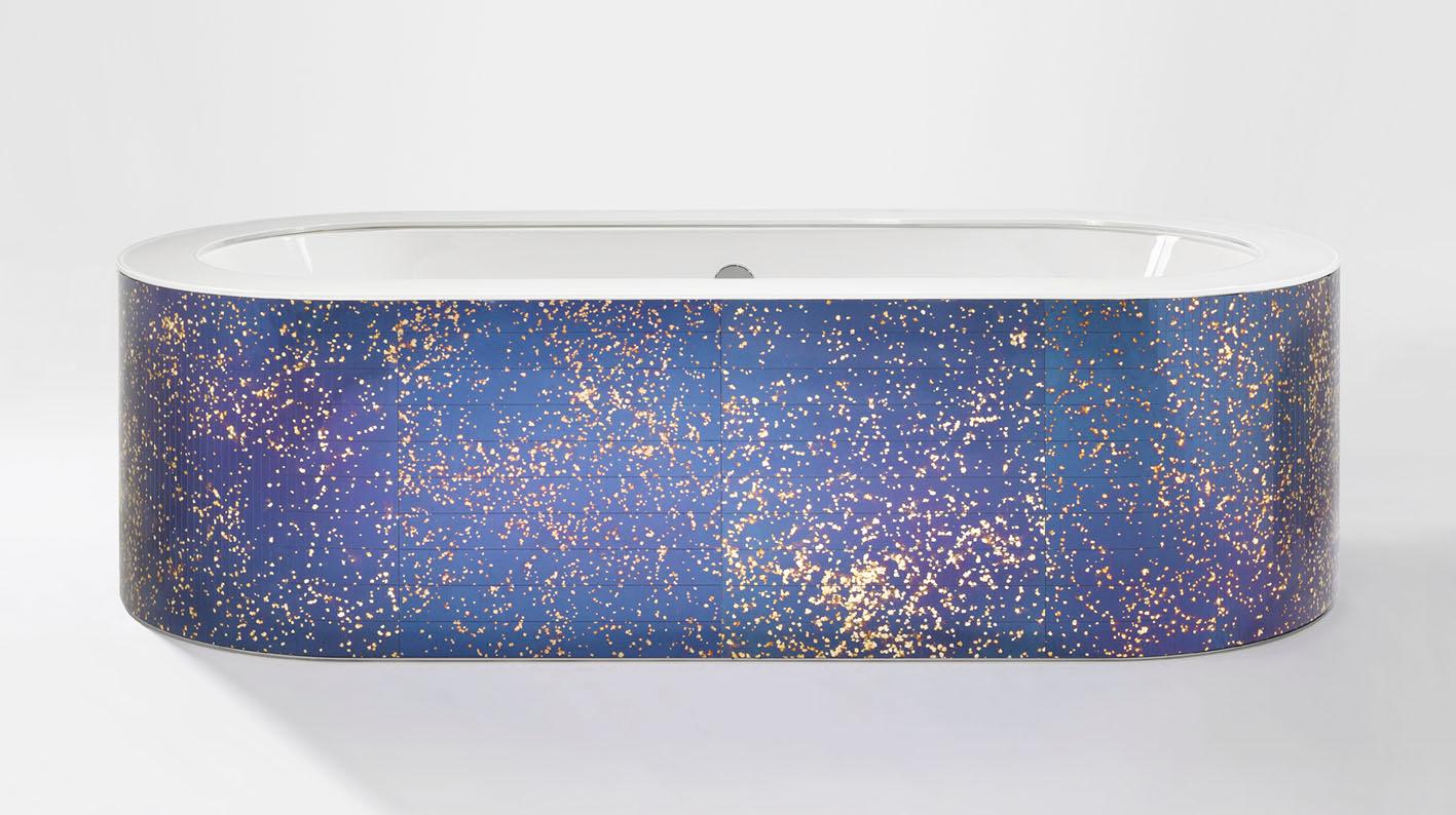 Modern Beautiful Bathtub Artistic Platinum Mosaic Decoration For Sale
