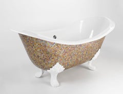 Beautiful  Bathtub Decorated with Strawberry Mosaic