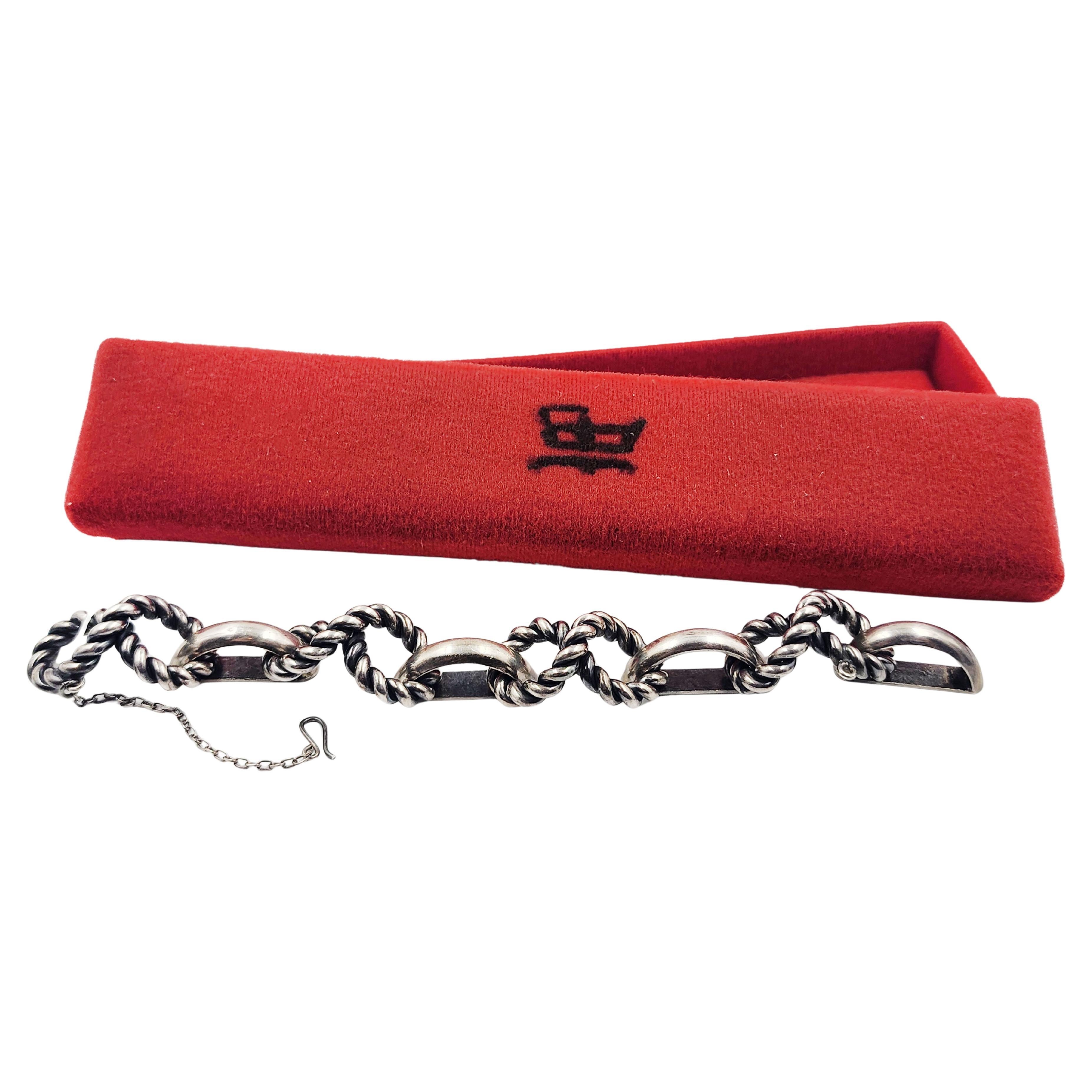 Schönes Belgiorno-Silberarmband aus den 70er Jahren