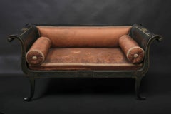 Beautiful Bench Finely Painted in Grisaille, Northern Europe, Early 19th Century