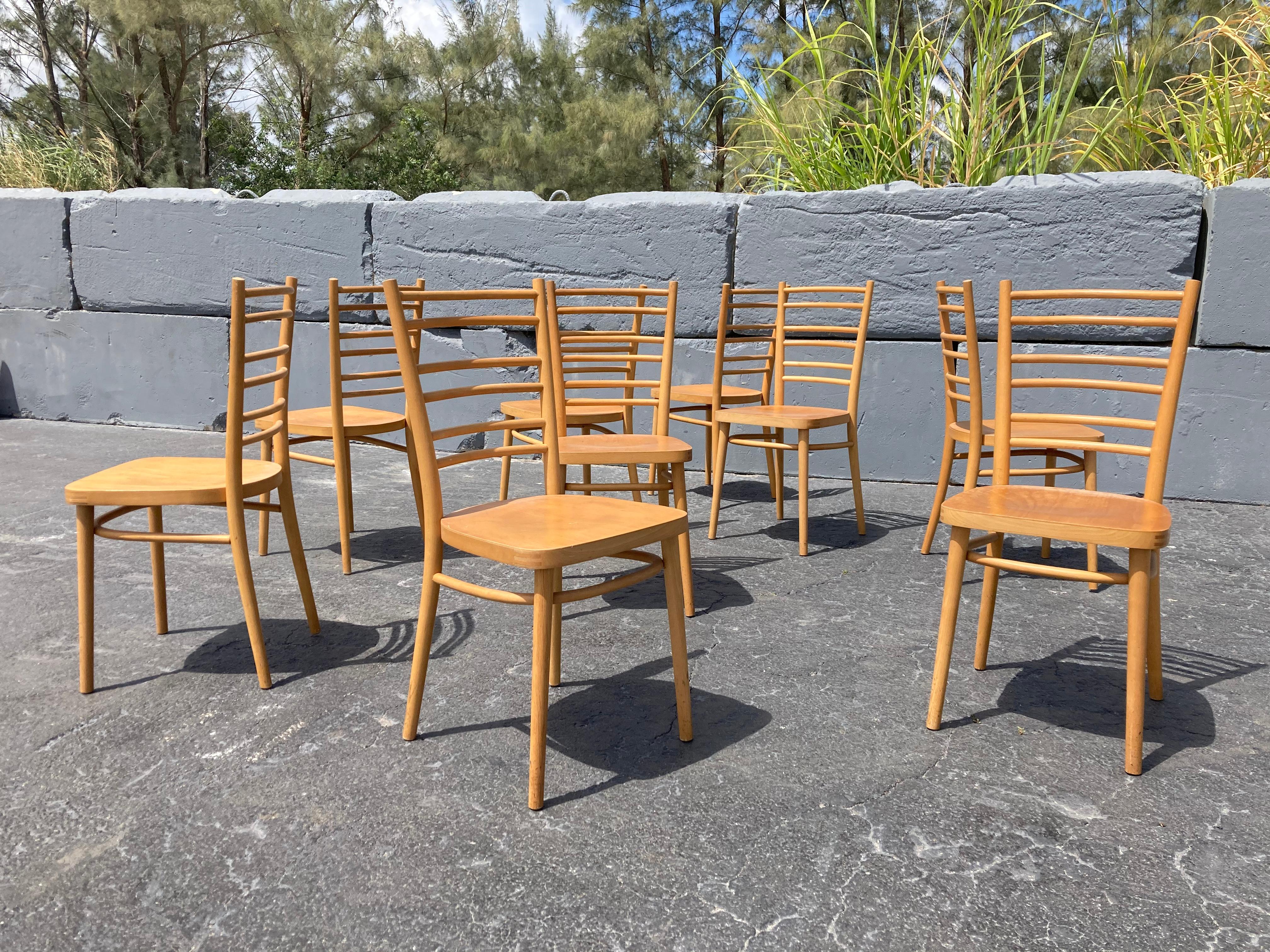 9 beautiful European bentwood dining chairs. Ready for a new home.
