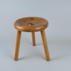 Beautiful Bertel Gardberg Pine Doughnut Sauna Stool, Normark 1950s