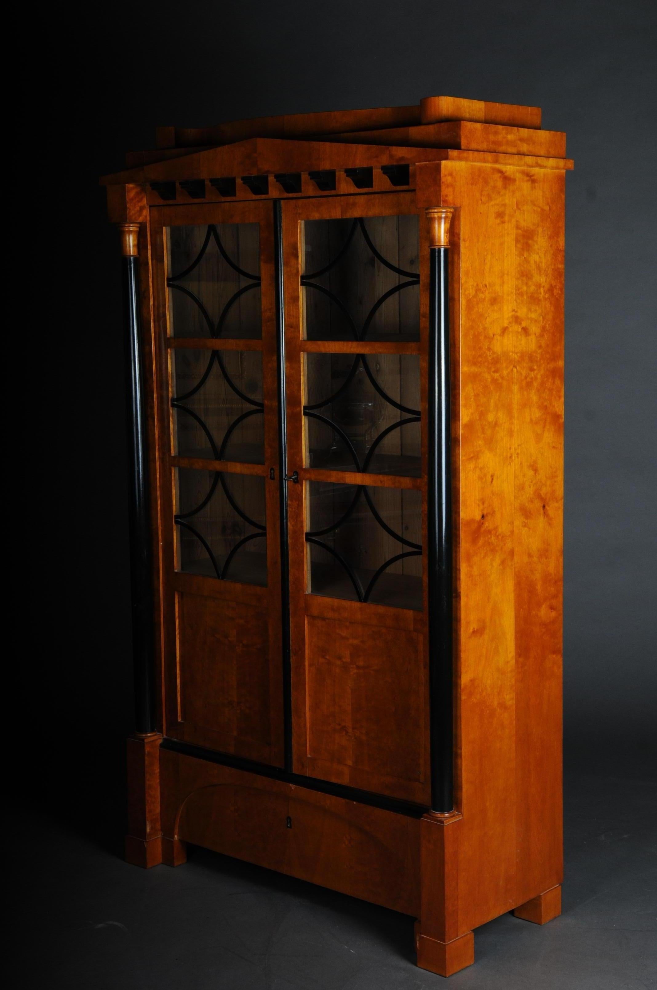 Beautiful Biedermeier Showcase or Bookcase, 20th Century, Cherrywood For Sale 11