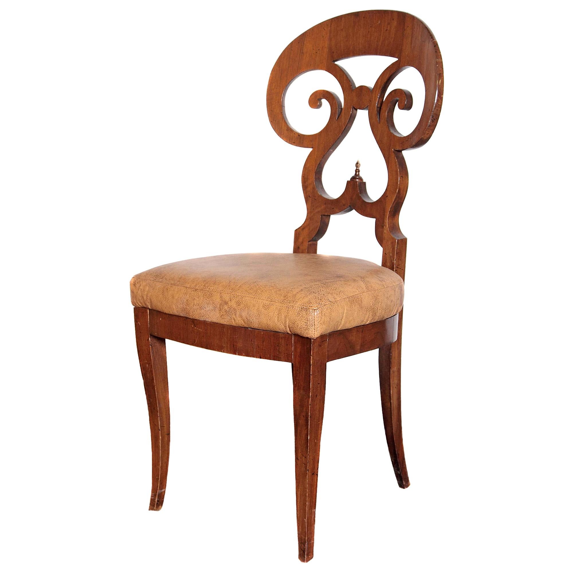 Beautiful Biedermeier Side Chair For Sale