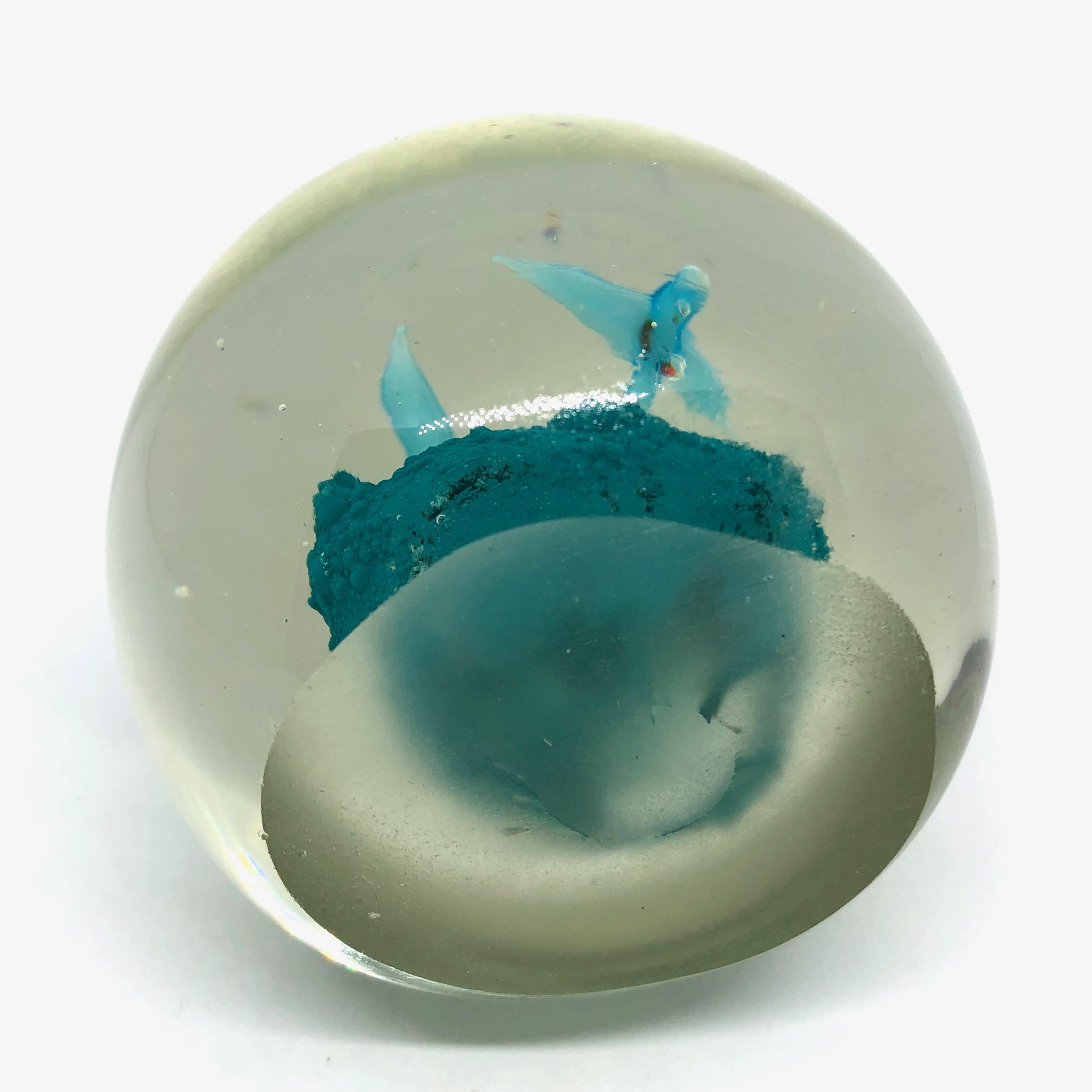 Beautiful Birds Murano Glass Paperweight Mid-Century Modern, Italy 6