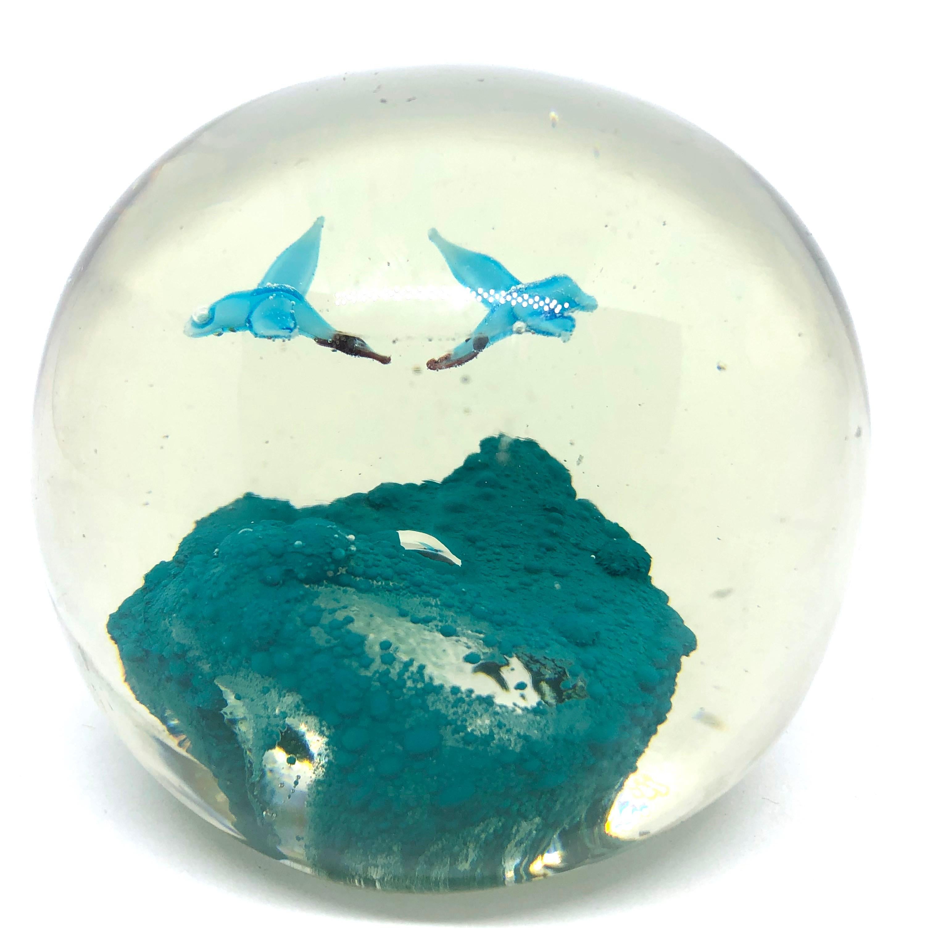 Beautiful Birds Murano Glass Paperweight Mid-Century Modern, Italy 2