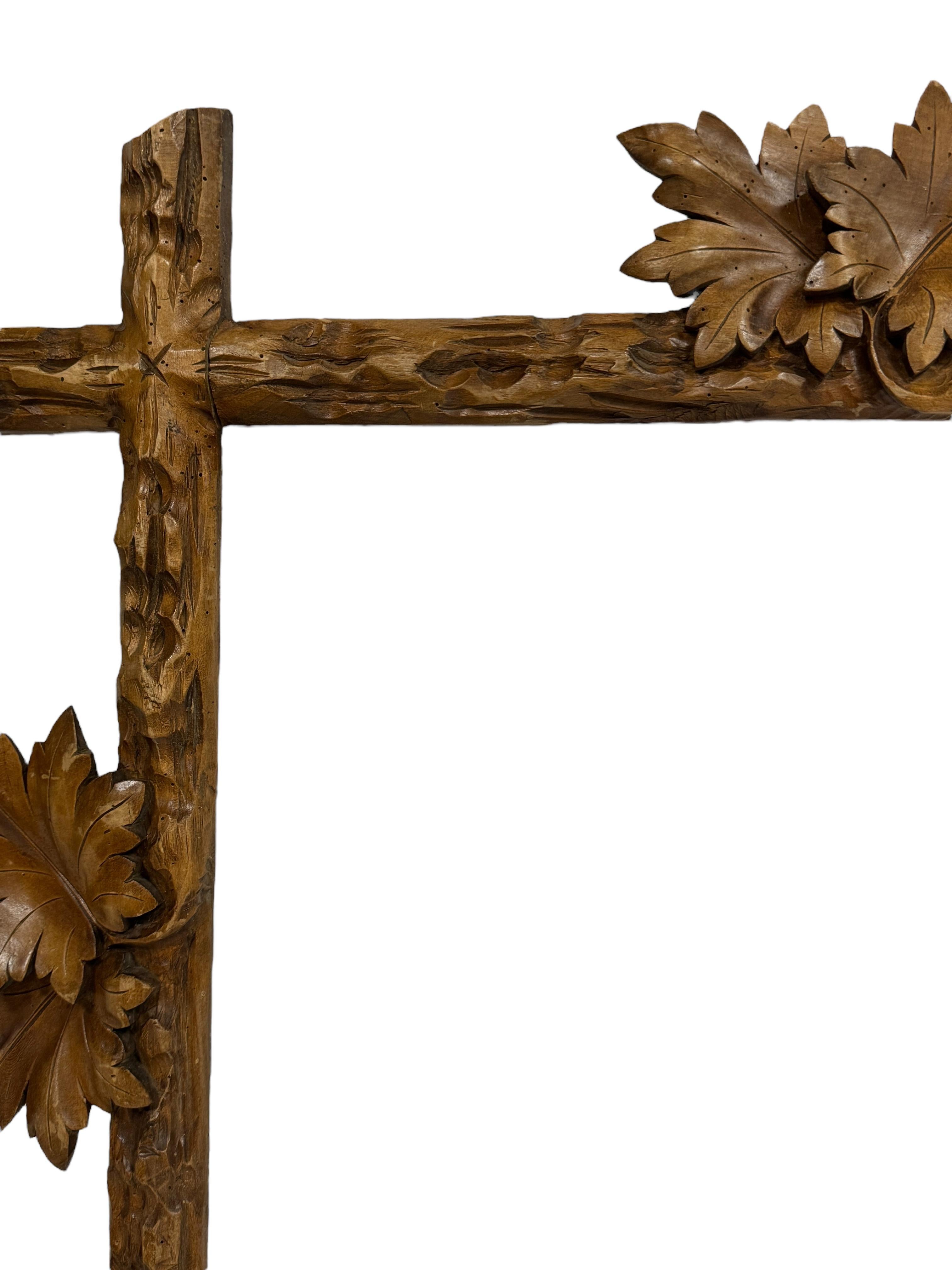 Beautiful Black Forest Frame Antique Brienz Folk Art, 1890s 7
