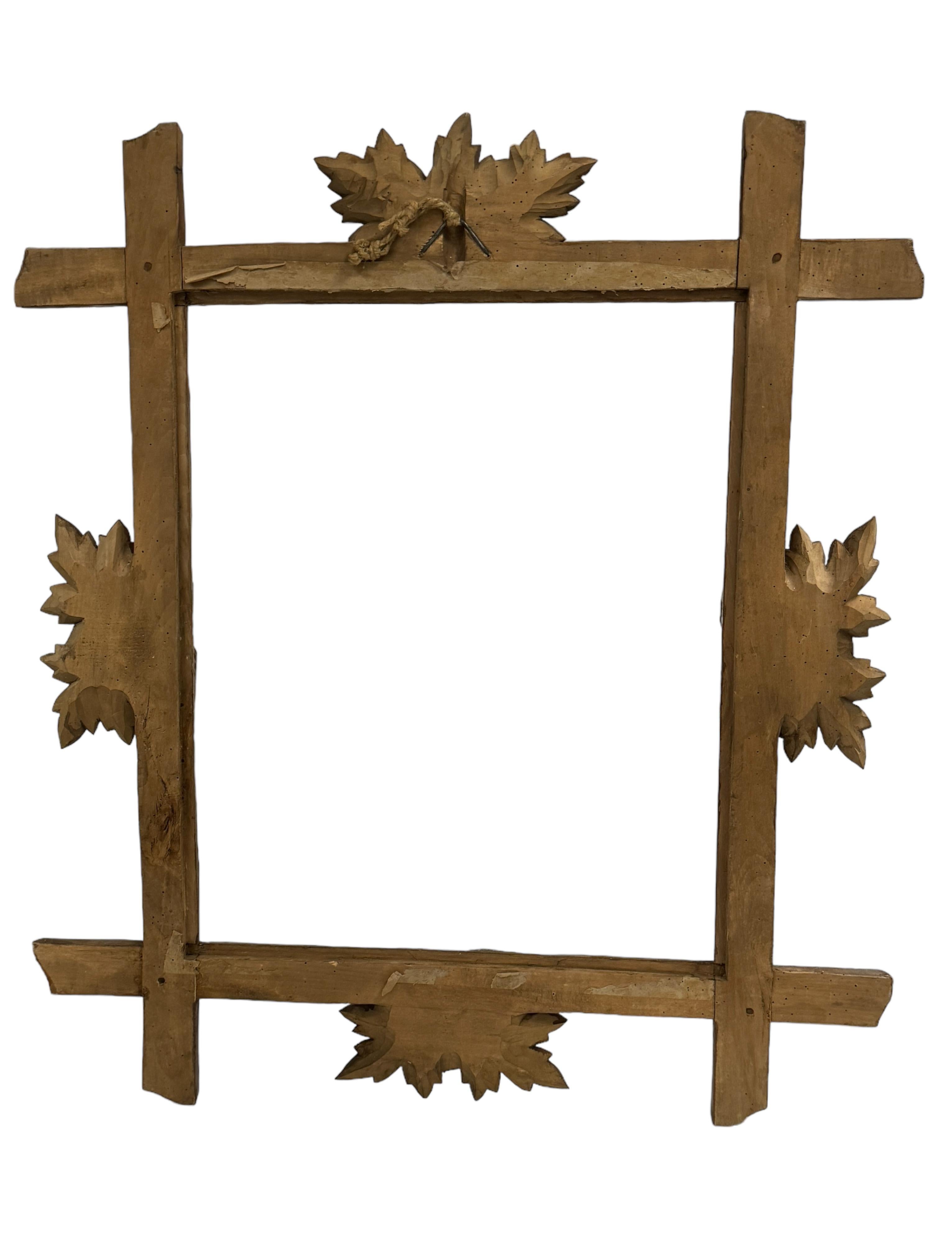 A lovely picture frame made of hand carved wood, made in Germany around 1890s or older. Found at an estate sale in Nuremberg, Germany. It is not marked. A nice addition to your collection. It is in very good as found condition. Picture size approx.