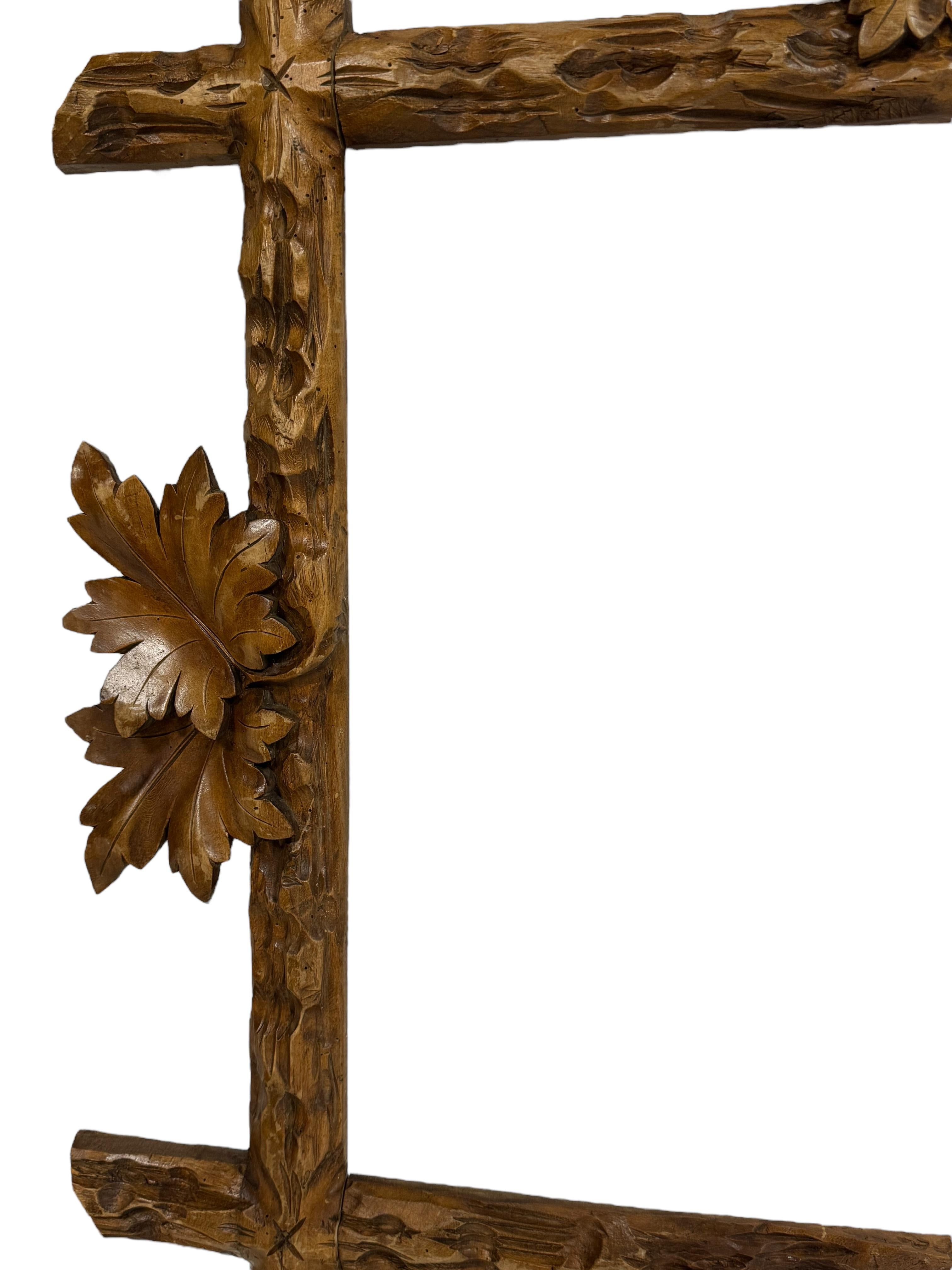 Beautiful Black Forest Frame Antique Brienz Folk Art, 1890s 2