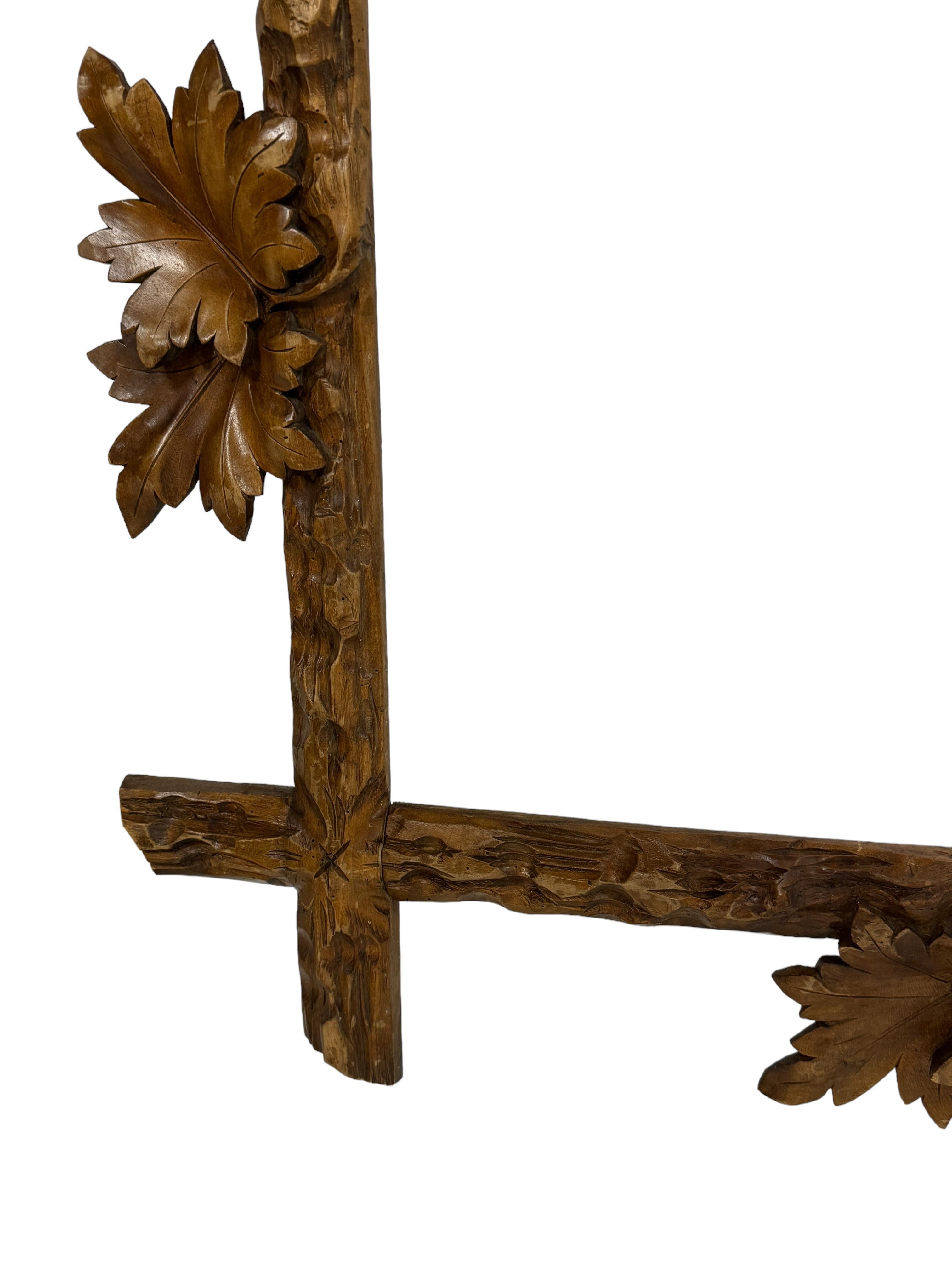 Beautiful Black Forest Frame Antique Brienz Folk Art, 1890s 3