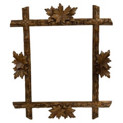Beautiful Black Forest Frame Antique Brienz Folk Art, 1890s