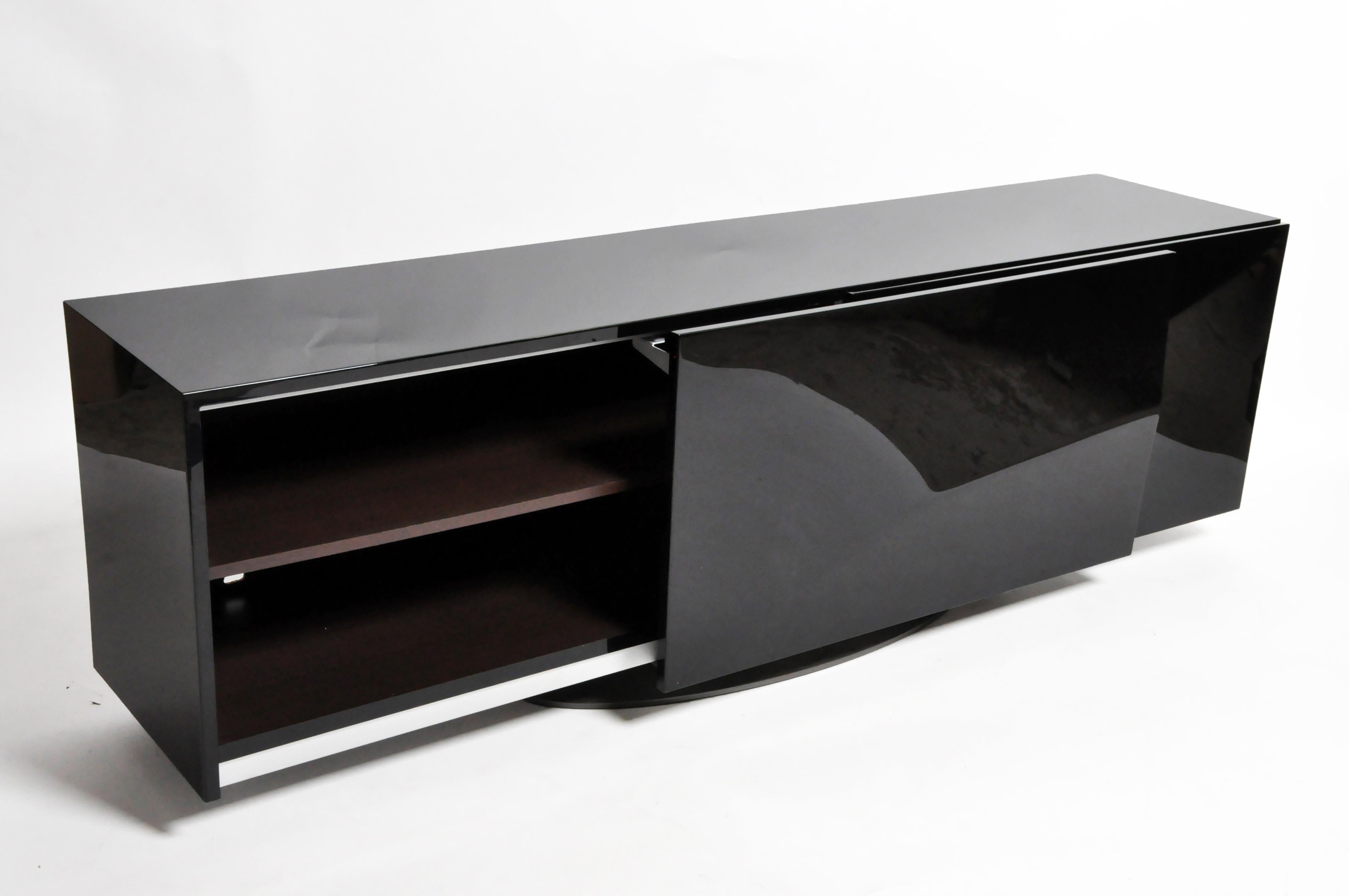 Wood Beautiful Black Lacquer Console