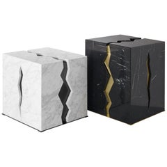 Beautiful Black 
White Marble Coffee Tables "Crepa"
