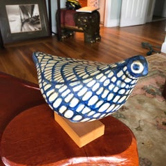 Beautiful Blue Love Dove Handmade Hand Painted Master Artisan Eva Fritz-Lindner