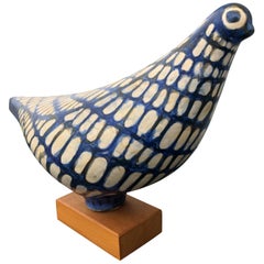 Vintage Beautiful Blue Love Dove Handmade Hand Painted Master Artisan Eva Fritz-Lindner