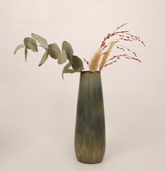Cylindric Blue Ceramic Vase by Carl-Harry Stålhane, Rörstrand, 1950s