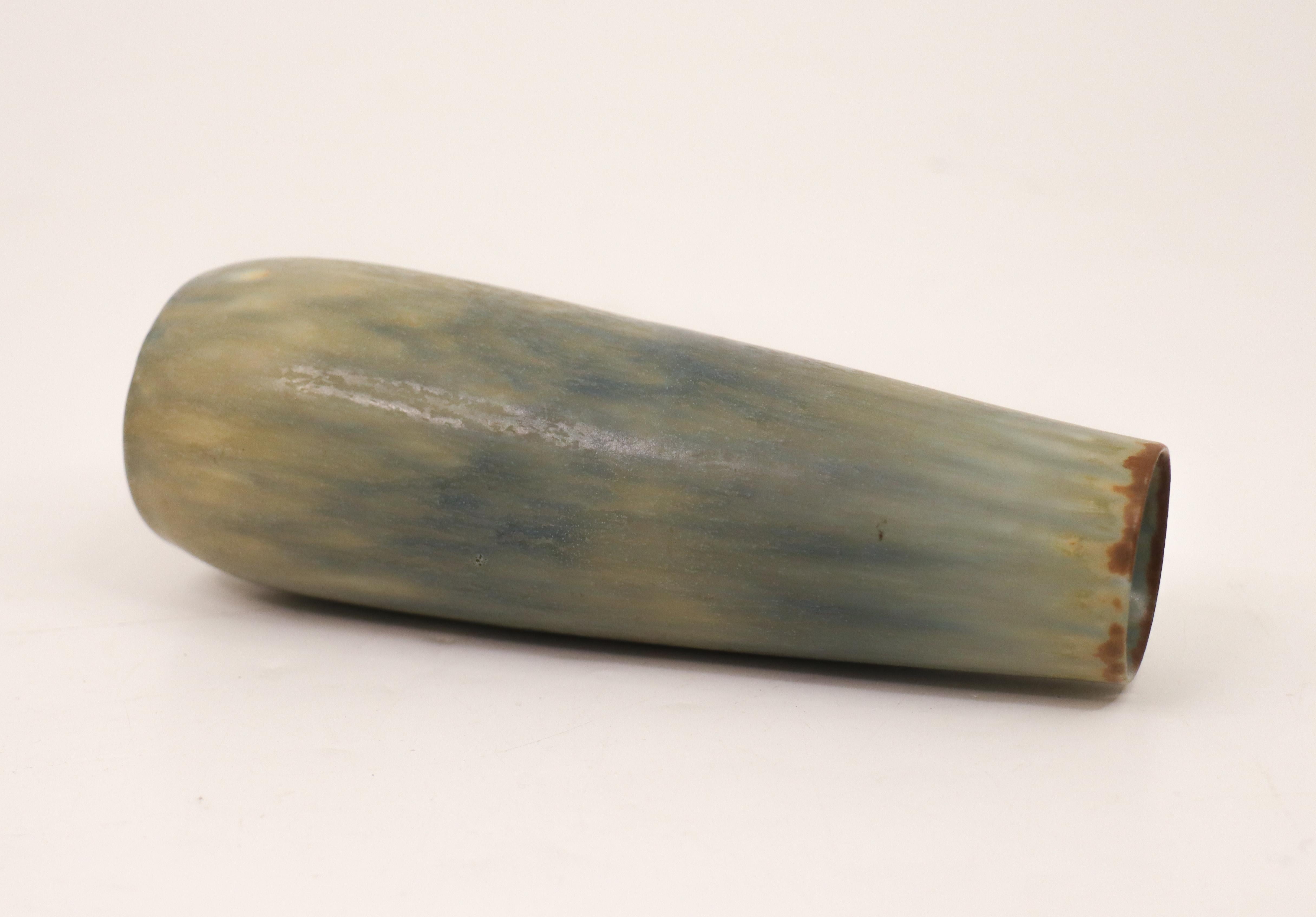 Smaltato Bellissimo vaso cilindrico di colore blu - Carl-Harry Stålhane Rörstrand Scandinavian in vendita