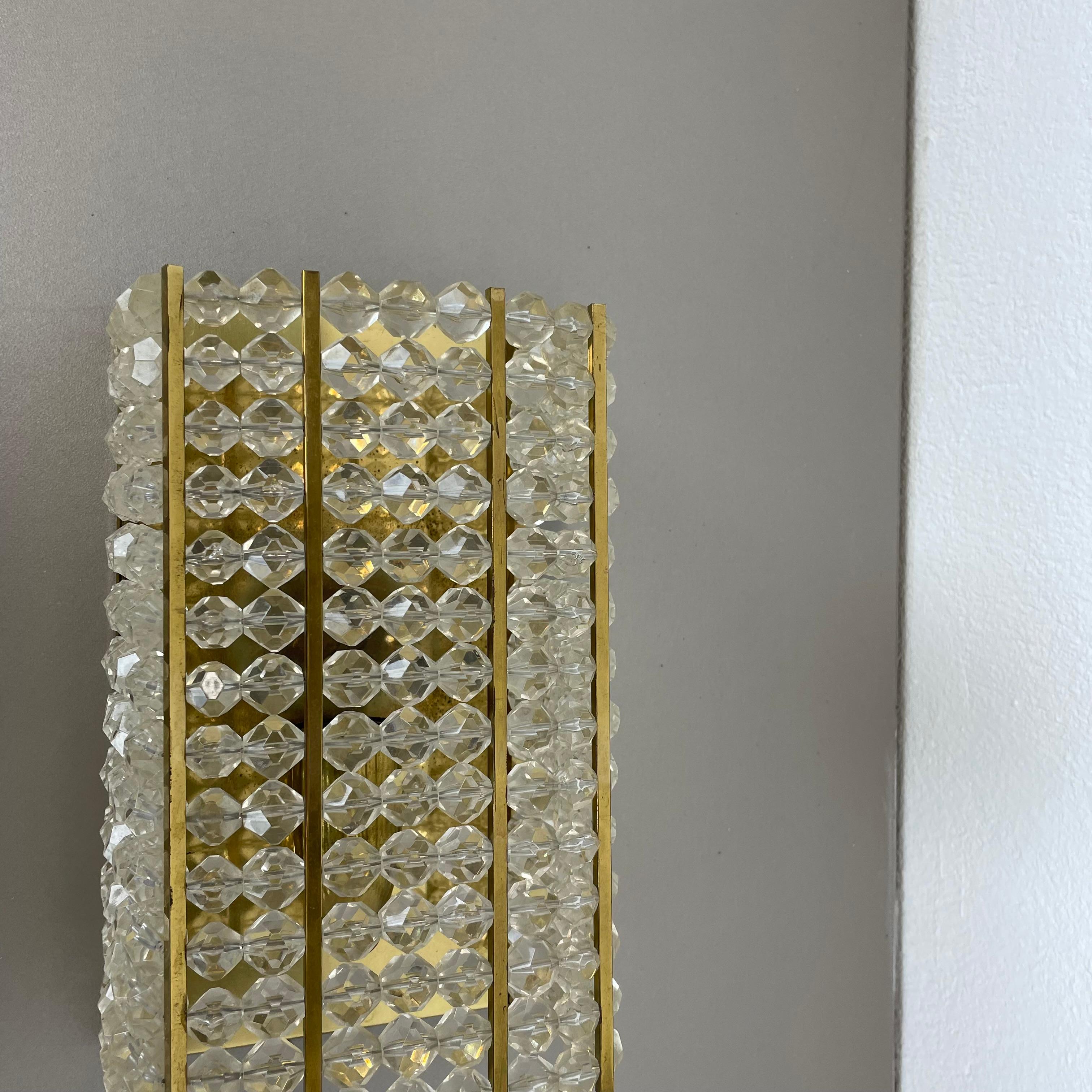 Mid-Century Modern beautiful brass and aryl glass wall light sconce by Emil Stejnar, Austria, 1950s For Sale