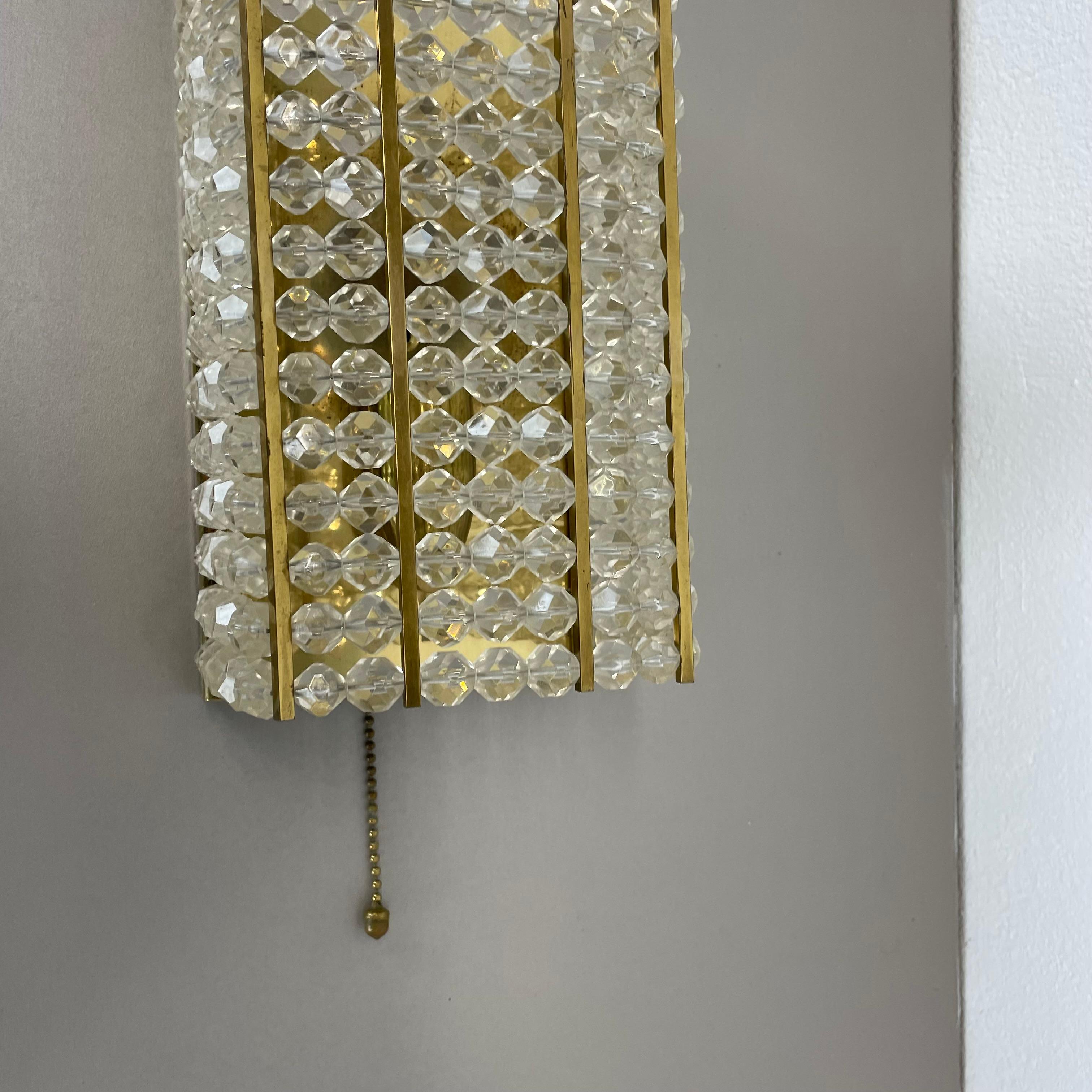 Austrian beautiful brass and aryl glass wall light sconce by Emil Stejnar, Austria, 1950s For Sale